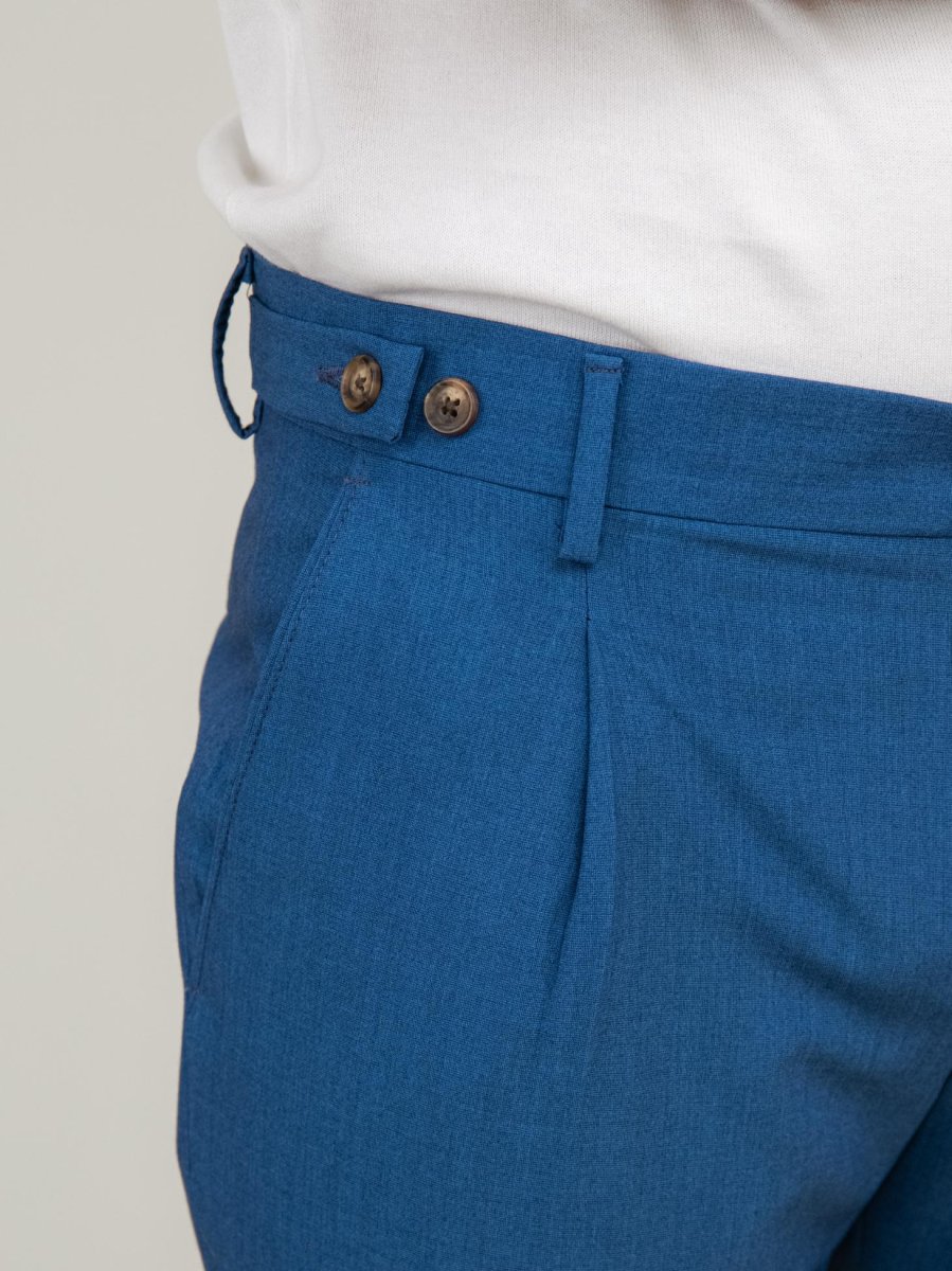 PANTALONE CON PINCES COLOR JEANS - immagine 6