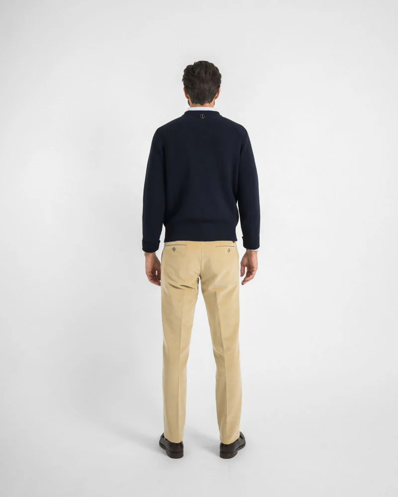 Maglione girocollo costa inglese spalla raglan - Blu Zero - immagine 5