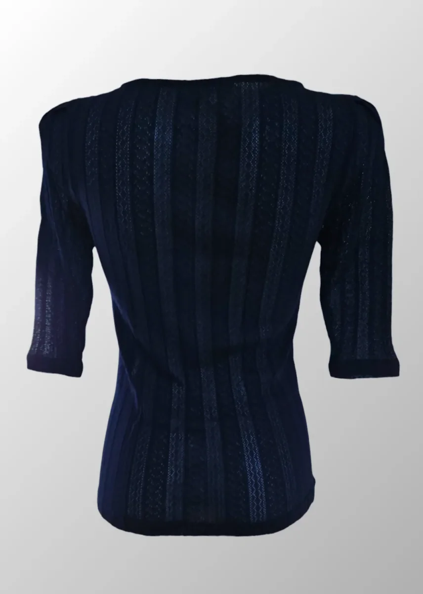 Maglia jacquard manica 3/4 Afrodite in Cotone Seta - immagine 6