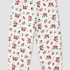 pantaloni in fantasia floreale in tubique