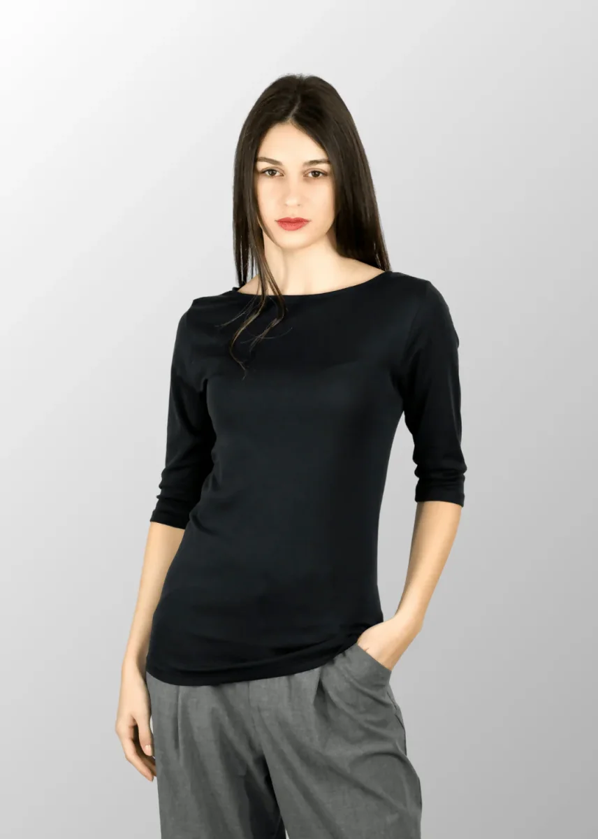 Maglia manica 3/4 Nathalie in Cotone Seta