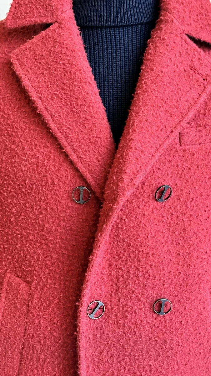 Cappotto doppiopetto Panno Casentino 100% lana Color 9 - immagine 4