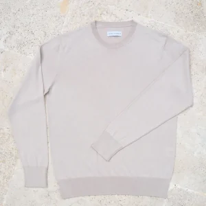 Maglia Girocollo Seta e Cotone - Sabbia